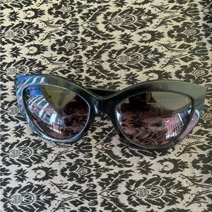 Balenciaga Glossy Black Cat Eye Sunglasses